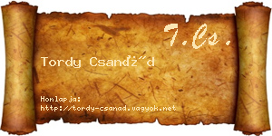 Tordy Csanád névjegykártya