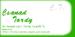 csanad tordy business card